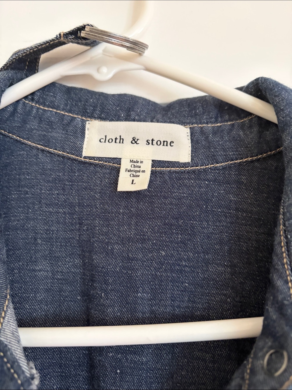 cloth & stone Long Denim Button-Front Maxi Dress - Indigo Blue - Picture 2 of 3